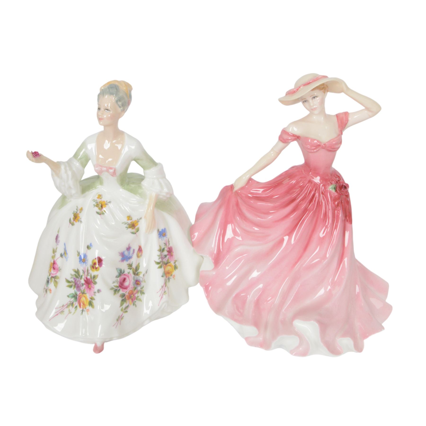 Fourteen Royal Doulton figures, including Deborah, Janette, Jessica, Top of the Hill etc 