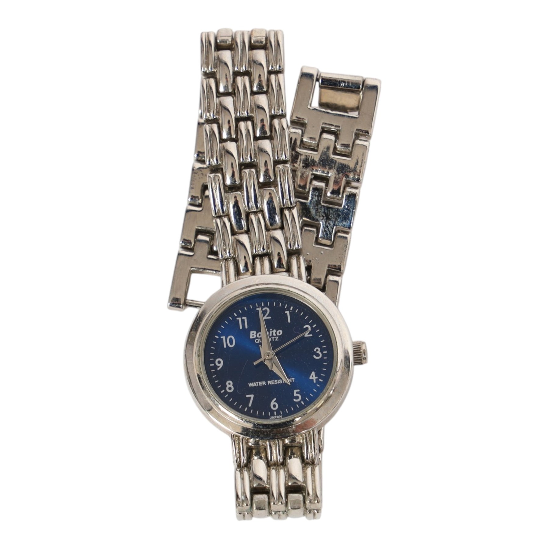 9ct gold cross and wedding band, together with a silver ring, gilt ring and two wristwatches