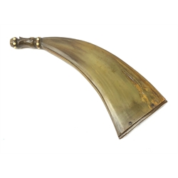 19th century Scottish flattened horn pow