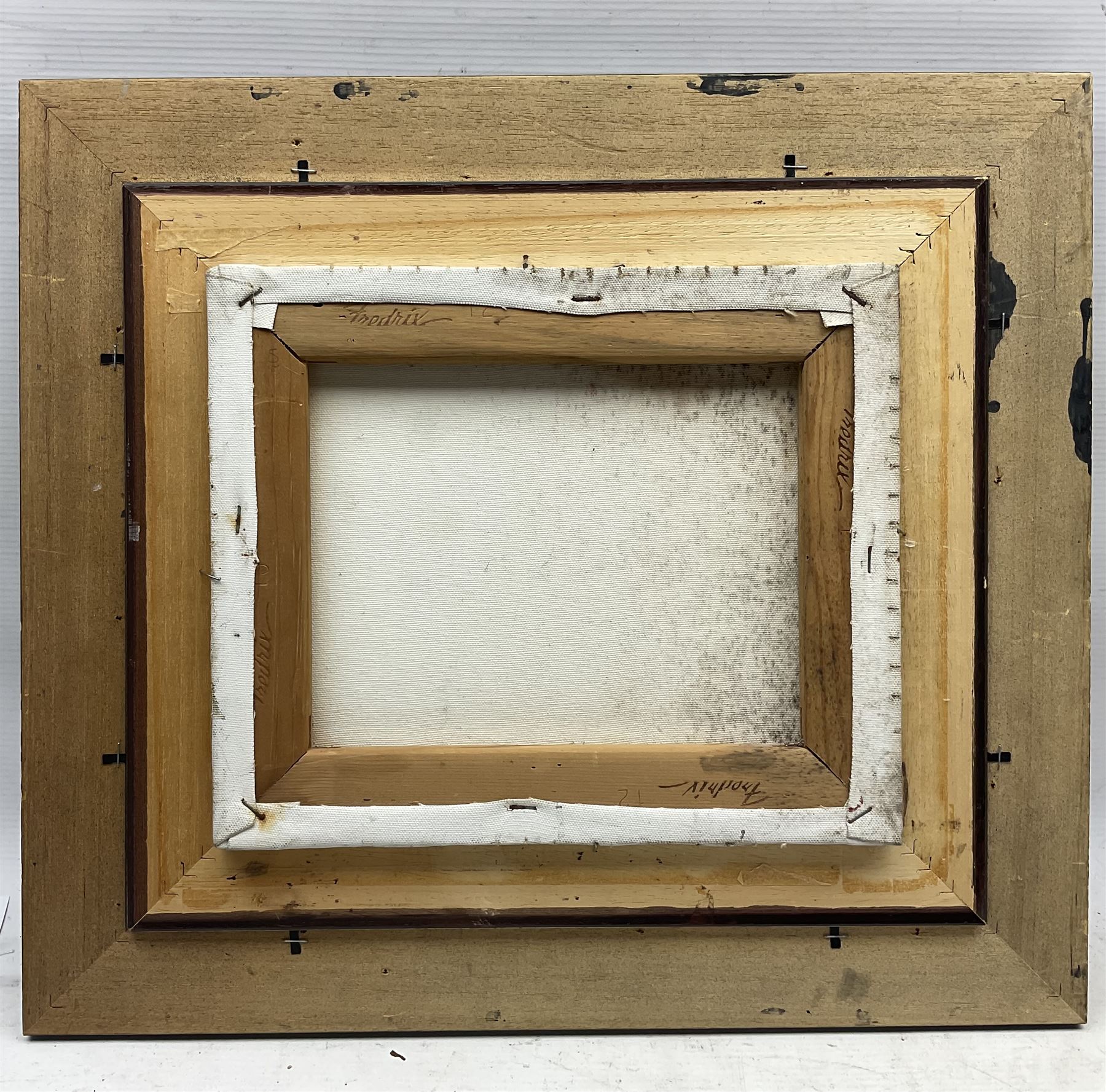 John Mackie (Scottish 1953-): Sunny Market Day, oil on canvas signed and dated '99, 24cm x 29cm 