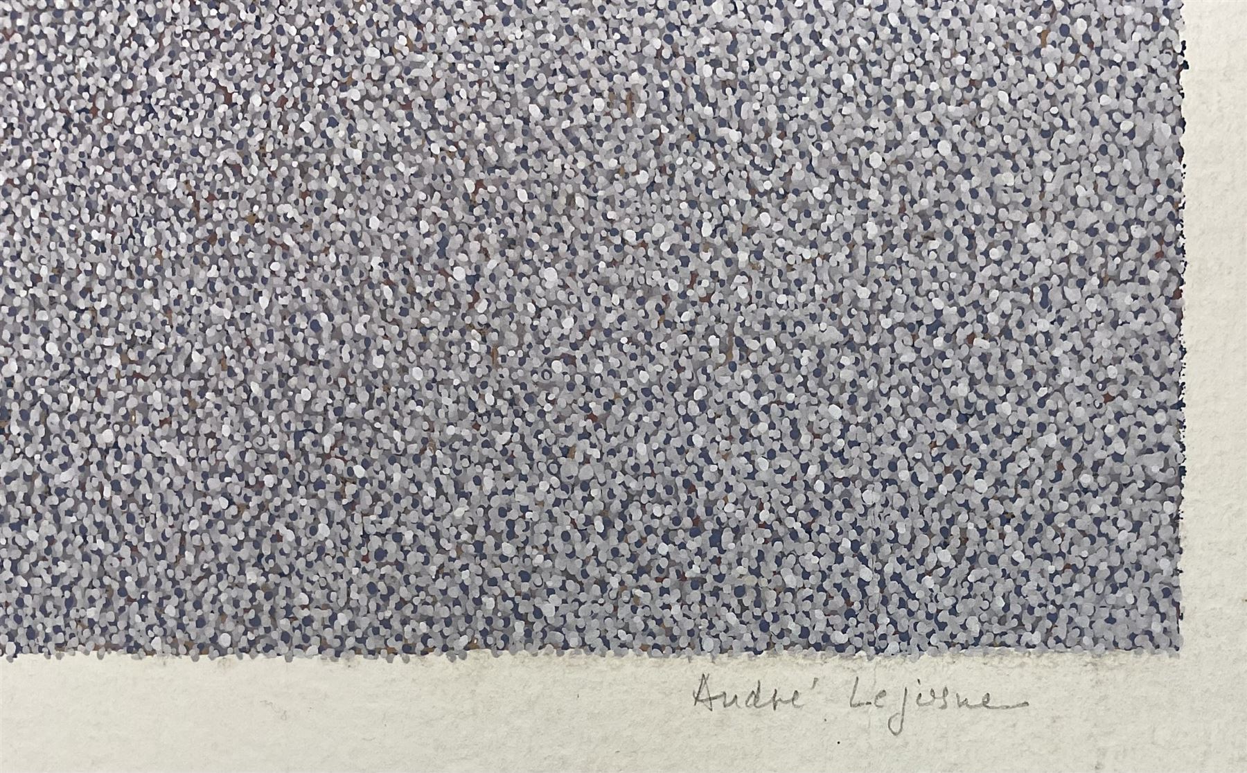 André Lejosne (French 1929-?): L'Enfant, artists proof lithograph signed and indistinctly titled in pencil, inscribed with poem verso 39cm x 43cm; Abstract Pyramid, lithograph unsigned 87cm x 60cm (2)