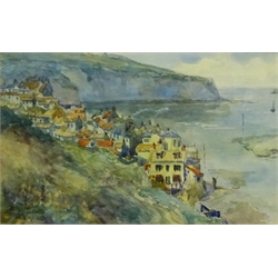 James Ulric Walmsley (British 1860-1954): Robin Hood's Bay, watercolour signed and dated 1905, 14.5cm x 23cm

