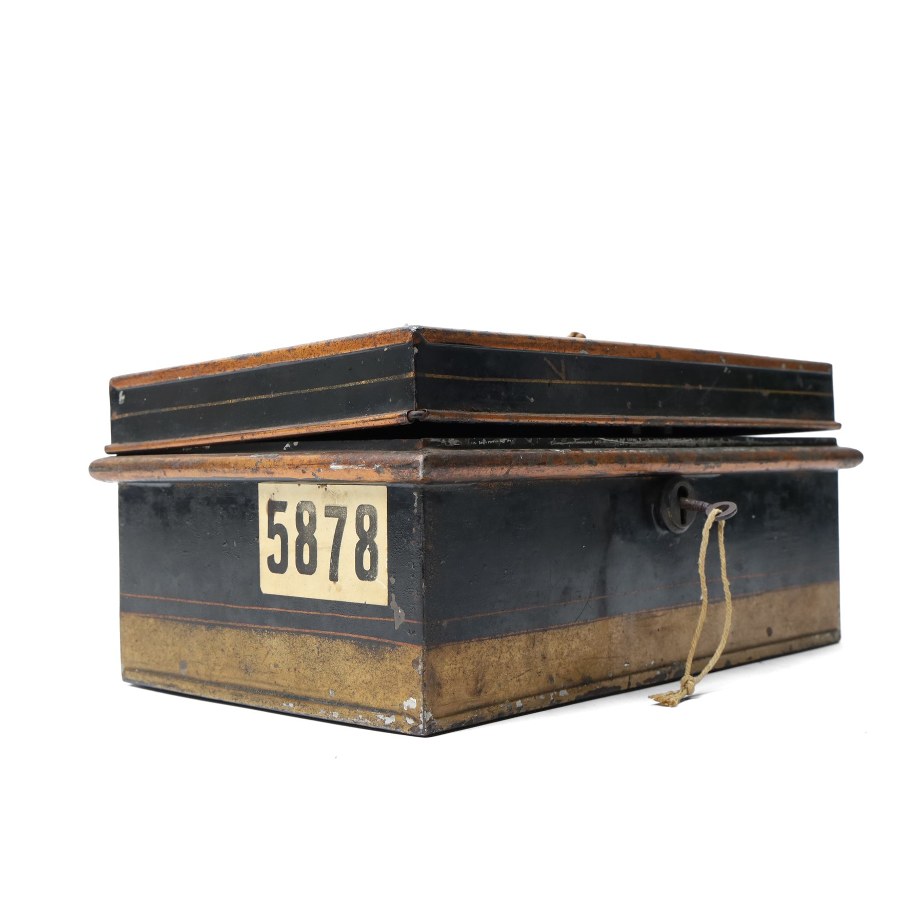 Collection of two gilt wooden wall brackets, tin money box, georgian snuff box, faux-tortoiseshell coin purse, umbra giraffe ring holder, white rabbit porcelain trinket box, opera glasses etc