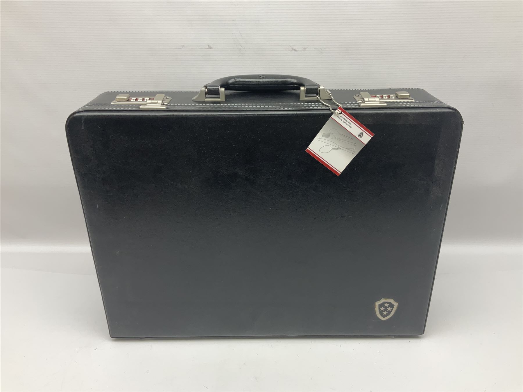 Swiss Besteckkoffer Anastacia Edelstahl canteen of Cutlery, housed in original briefcase, with paperwork