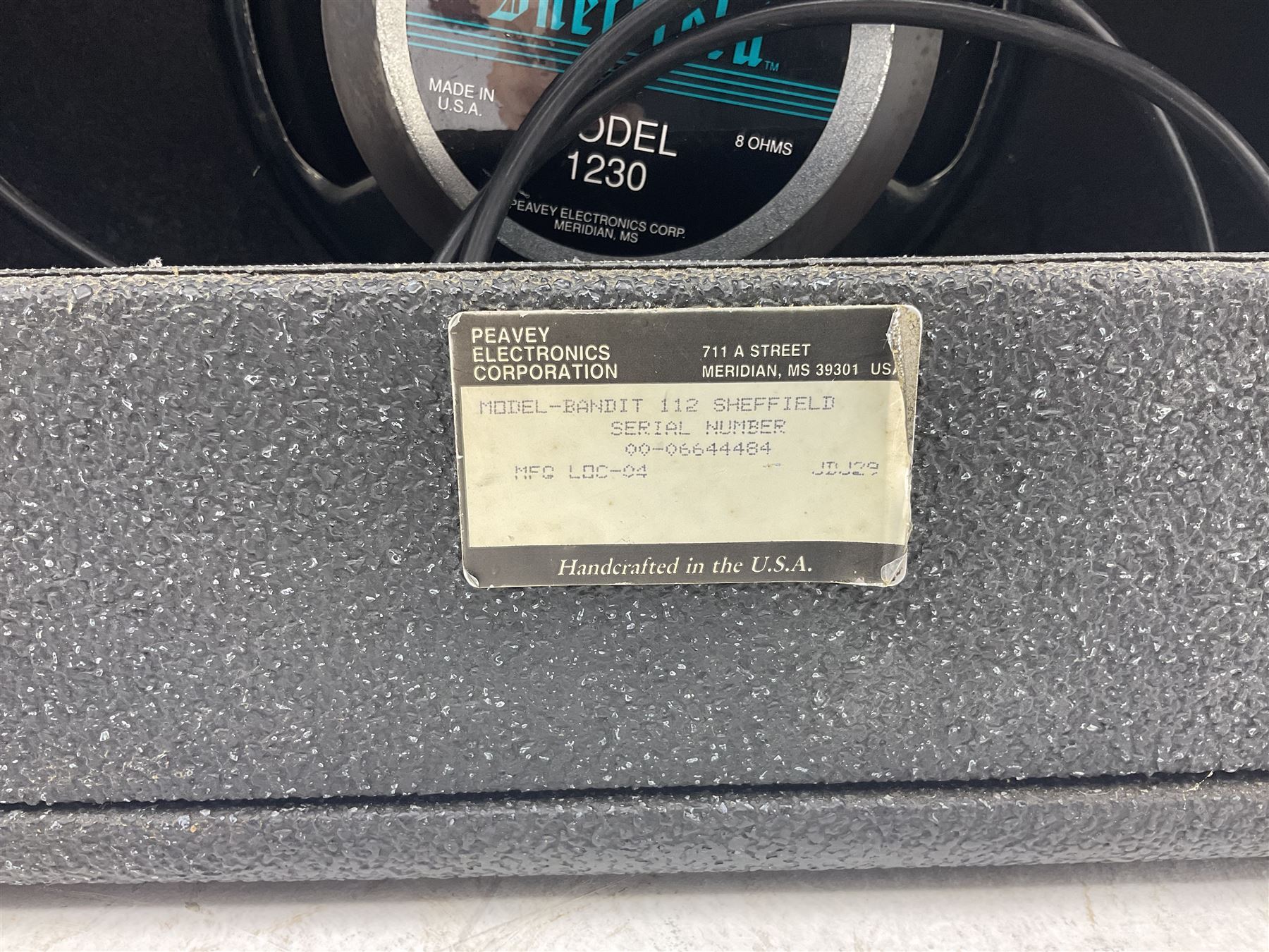 Peavey Bandit 112 amplifier, serial no. 00-06644484, L55cm