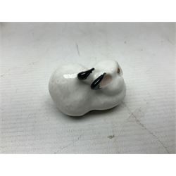 Collection of Russian Lomonosov USSR animal figures, to include  lynx, tiger, red panda, sealion, panada, etc 