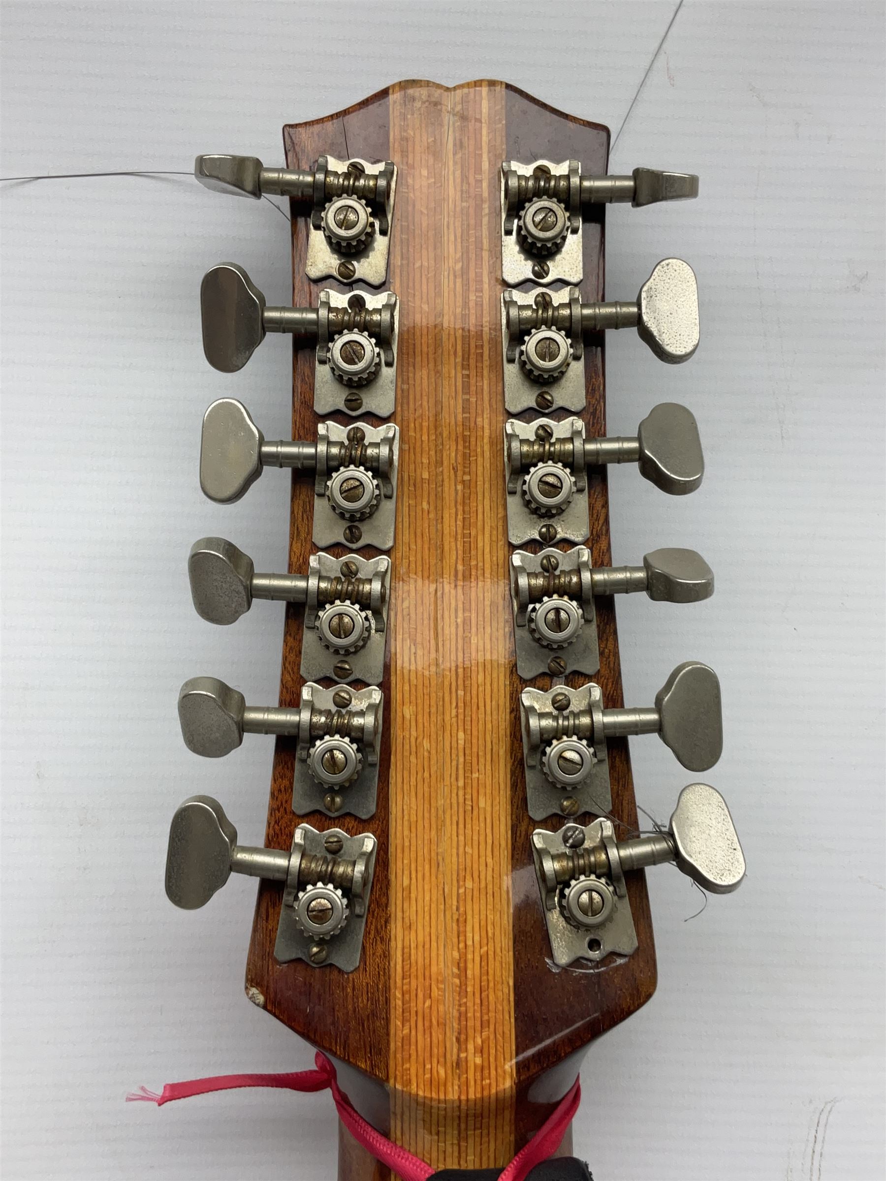 German Hoyer twelve-string acoustic guitar with metallic paper label L106cm; and Indonesian Yamaha F-310 acoustic guitar (2)