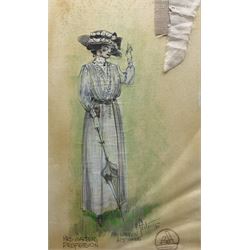 John Cameron Porteous (Canadian 1937-): 'Mrs Warren' 'Vivien' 'Crofts' and 'Rev Samuel Gardner', set four Play Wright pictures from 'Mrs Warren's Profession' signed titled and dated '90, 29cm x 20cm (4)