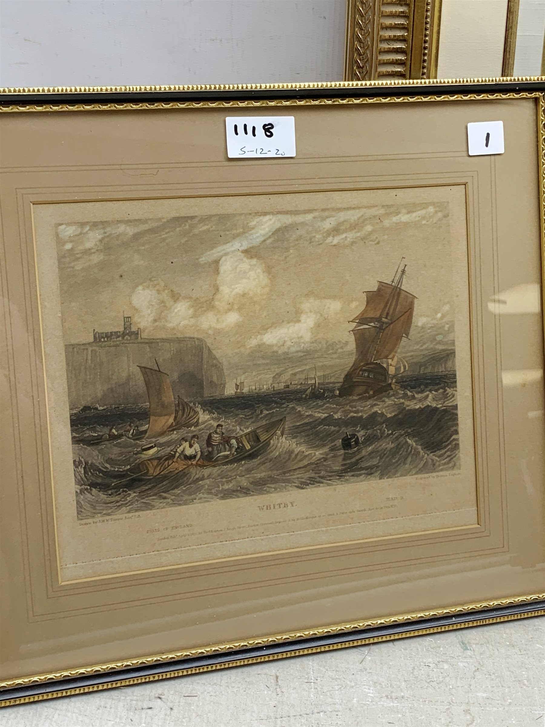 'A Favourite Hostel' and 'Castle Garth Newcastle', two engravings pub. Thomas Ross collection; engraving of Whitby and another print various sizes (4)