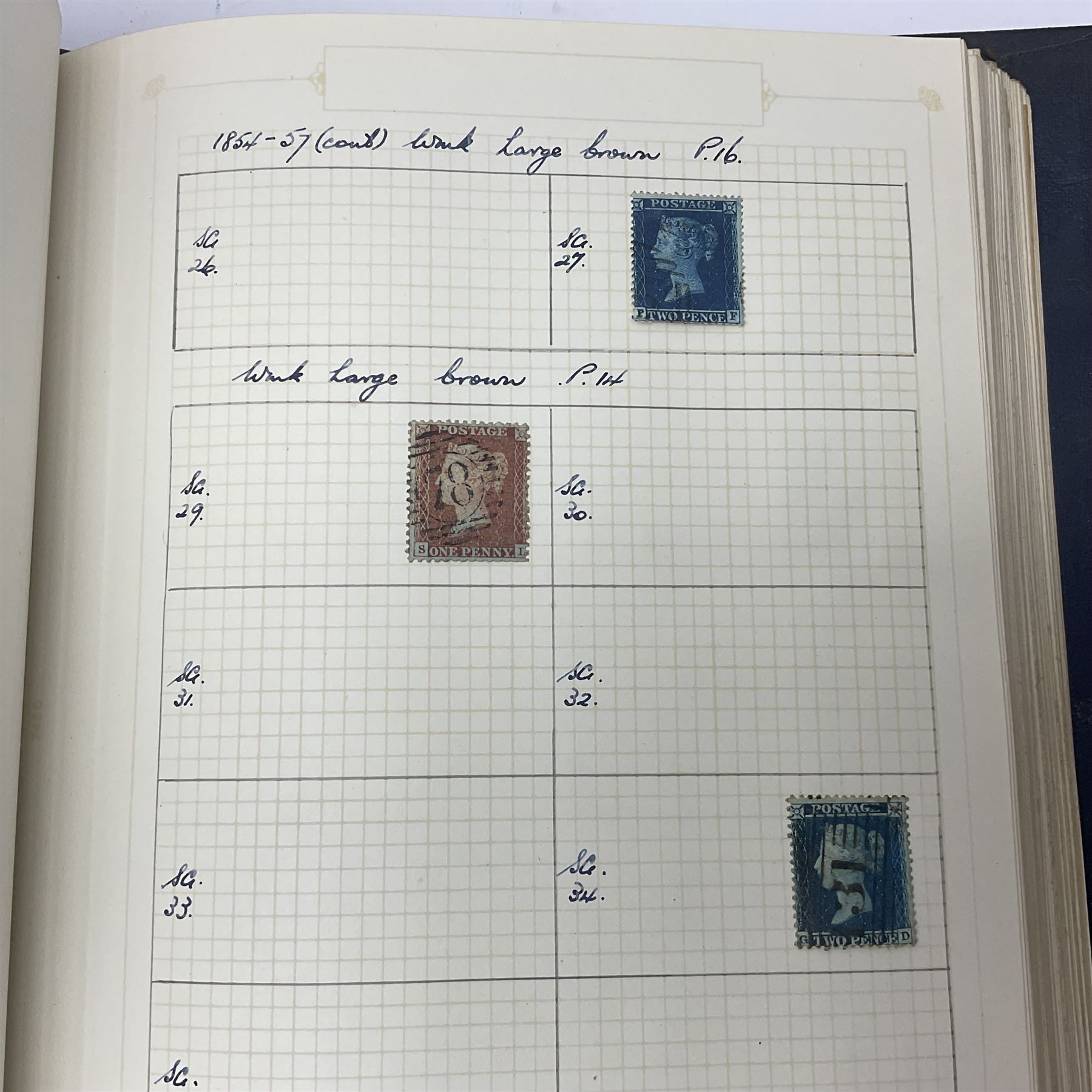 Great British and World Queen Victoria and later stamps, including imperf and perf penny reds, half penny 'bantams', King Edward VII five shillings,  Straits Settlements, Ceylon, New Zealand, Canada, India etc, housed in a single album