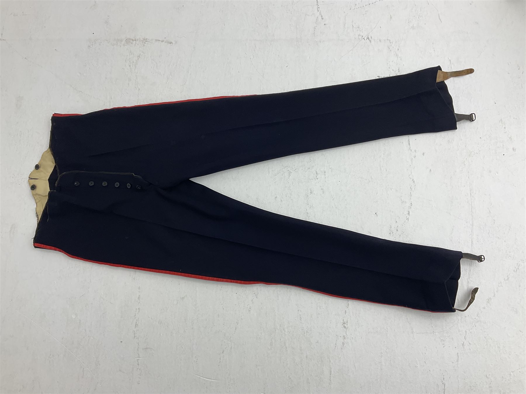 York and Lancaster Regimental mess uniform of jacket and trousers; together with Royal Artillery peaked cap