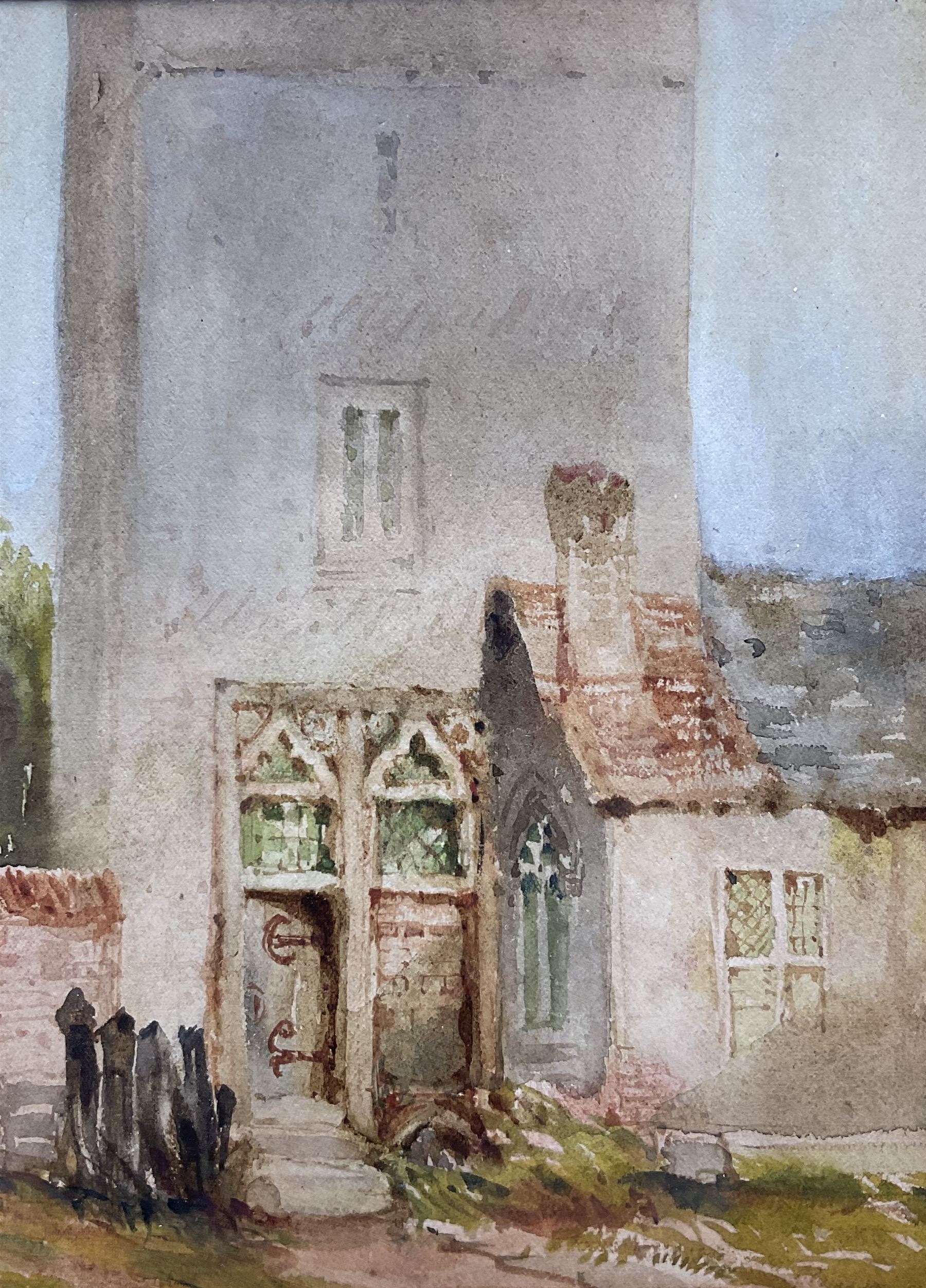 Henry Barlow Carter (British 1804-1868): 'Bishophill Junior York', watercolour unsigned, titled attributed and dated 1860 on John Linn of Scarborough label verso 19cm x 14cm