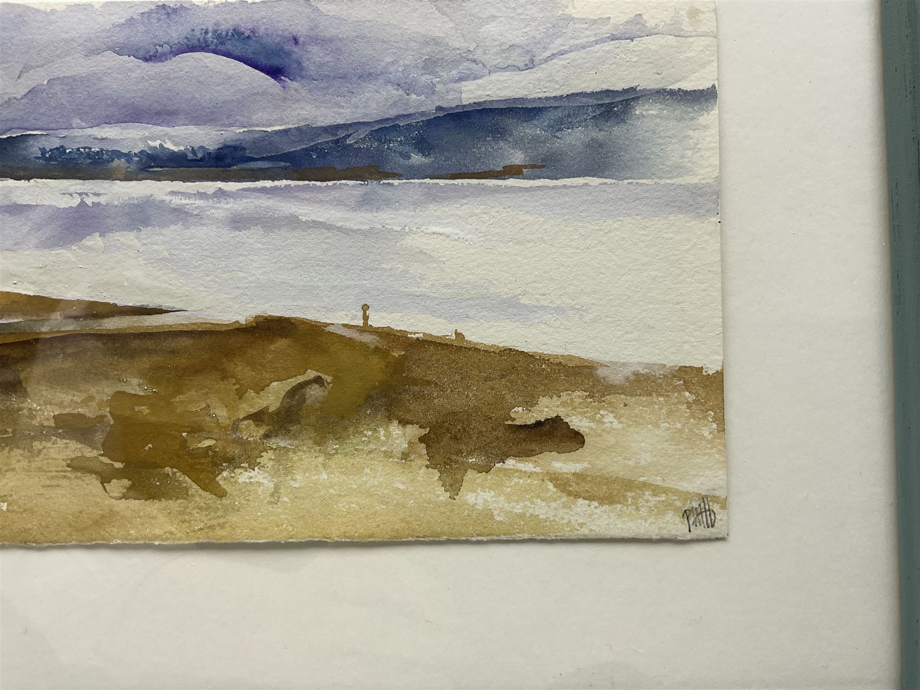 Peter Michael Hicks (Yorkshire 1937-): Landscapes, pair watercolours signed in pencil 13cm x 38cm (2)