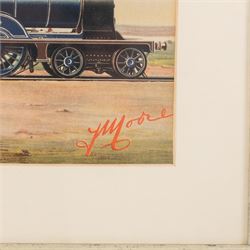 After Edwin Thomas Rudd (British 1861-1940): An East Coast Flier, Great Western Railway no. 3047 'Lord of the Isles', Midland Railway no. 116 and Caledonian Railway no. 769, four coloured prints max 21.5cm x 37.5cm (4)