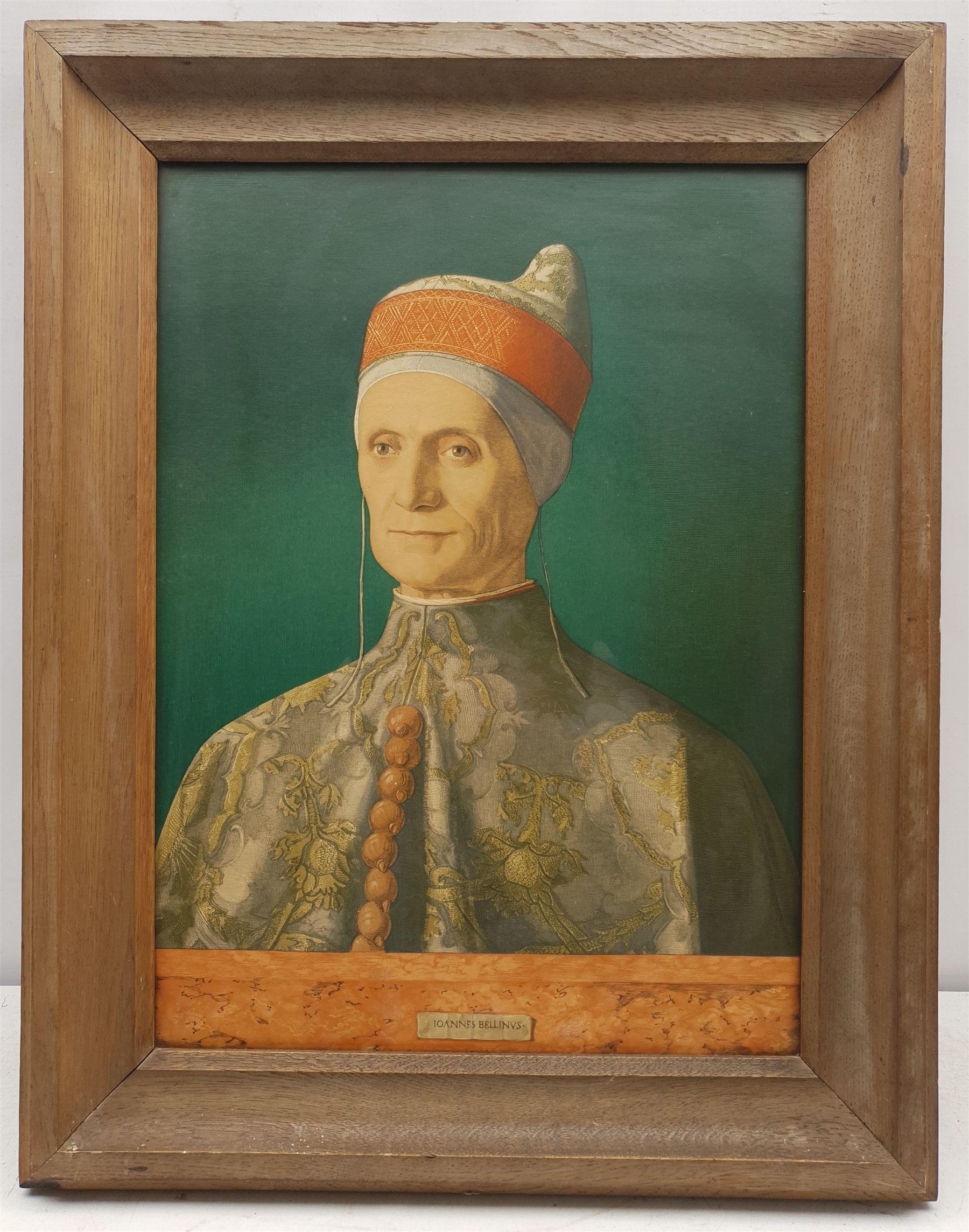 After Giovanni Bellini (Italian 1428-1516): 'Portrait of Doge Leonardo Loredan', colour print pub. Medici Society 50cm x 36cm