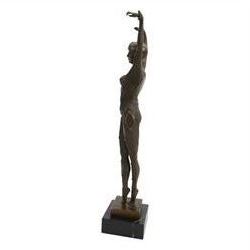 Art Deco style bronze, Starfish dancer, upon a black marble plinth, after Dimetri H Chiparus, signed and with foundry mark, H42cm