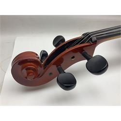 Gear4Music three-quarter sized cello with 70cm one-piece back and spruce top; bears maker's label; L112cm overall; in soft carrying case with Erich Steiner bow