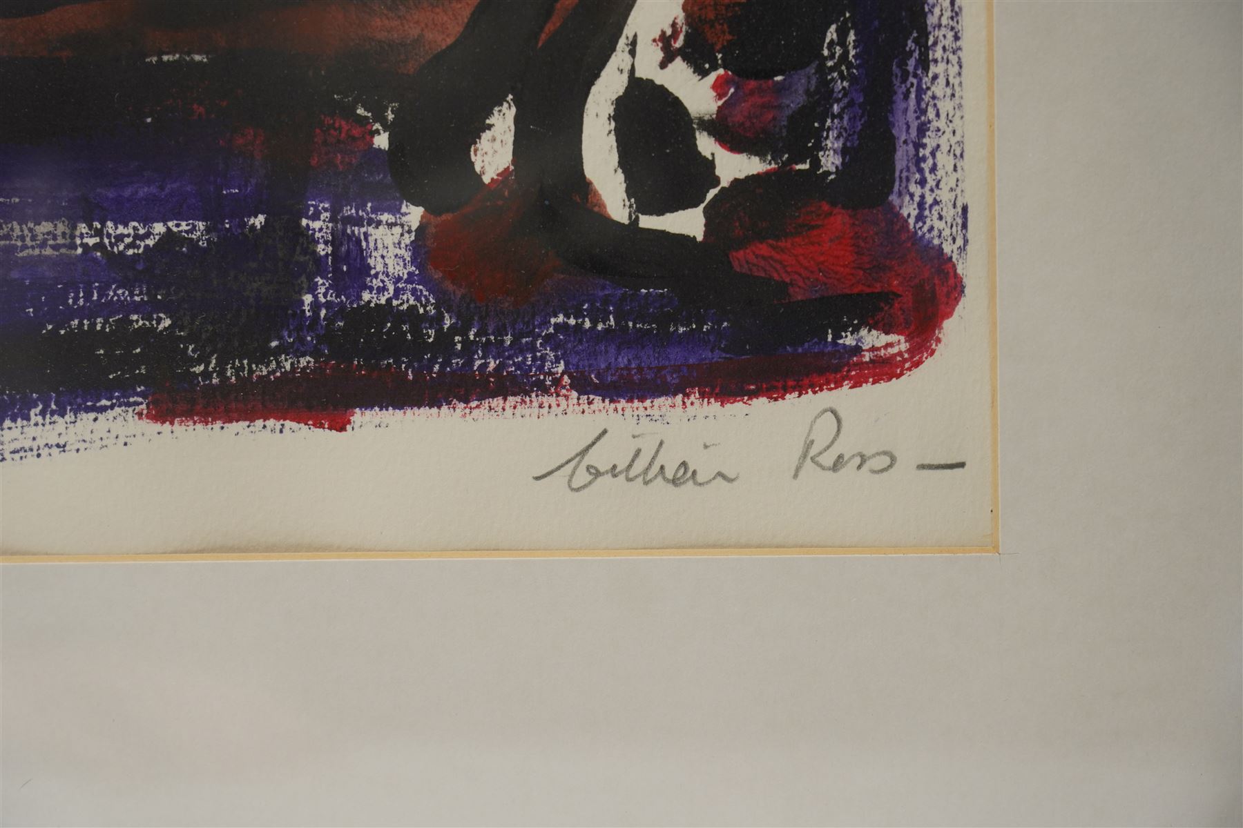 Gillian Ross Kelsey (British 1935-2025): 'Celtic Image No 1' and 'Celtic Image No 2', two acrylic monotypes signed and titled in pencil max 70cm x 110cm (2)