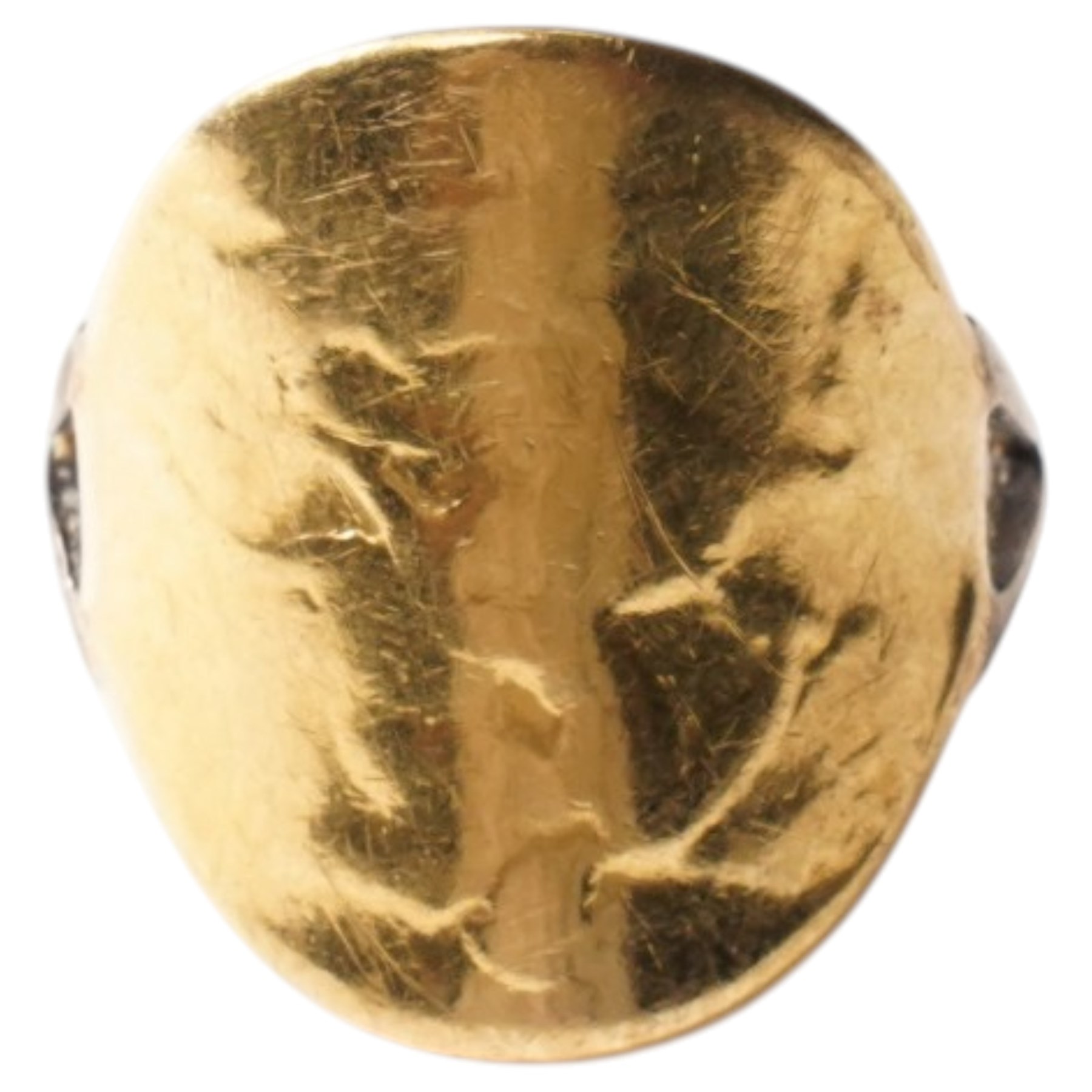 King Edward VII gold half sovereign coin curved ring, on soldered 8ct gold shank