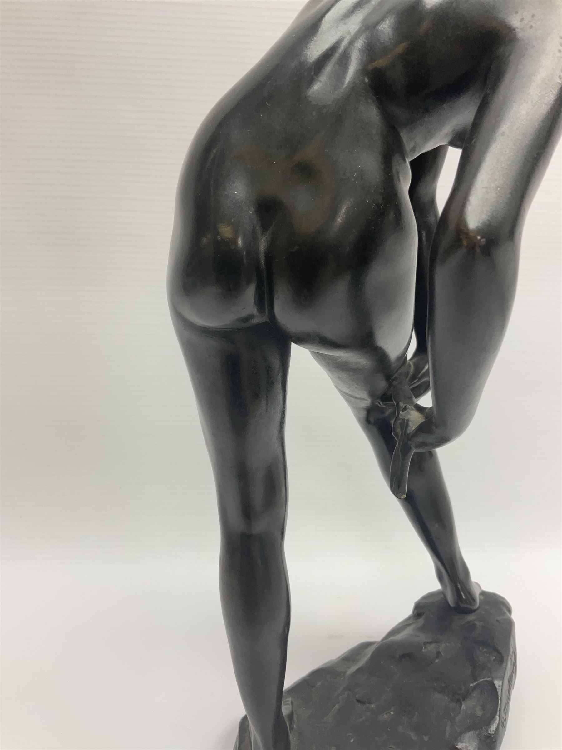 Sir Edgar Bertram MacKennal (Australian 1863-1931), Diana Wounded, bronze with black patina, signed and dated B MacKennal 1905, H37cm