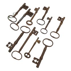 Collection of Antique and later iron keys 