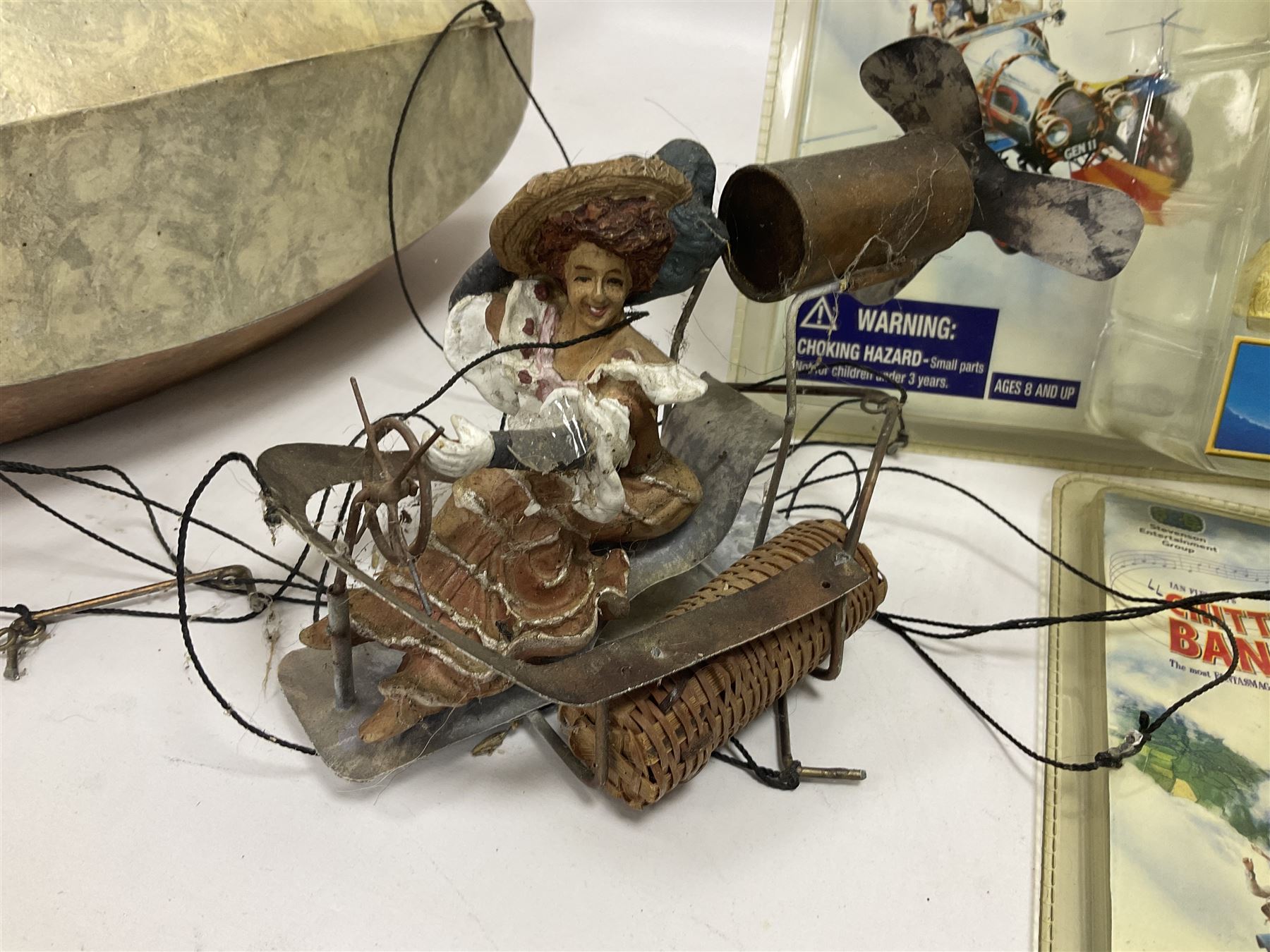 Collection of Chitty Chitty Bang Bang figures and model cars both loose and boxed, to include ‘Truly Scrumptious and Jeremy’ blister pack signed by Adrian Hall