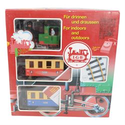 LGB (Lehmann-Gross-Bahn) 'The Big Train' garden railway set, comprising 78302 Starter Set, 19901 track section and 10610 railway track pack, all boxed