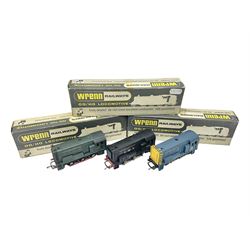  Wrenn '00' gauge - three Class 08 0-6-0 Diesel Shunting locomotives - No.7124 in LMS Black; No.D3464 in BR Blue; and No.D3783 in BR Green; all boxed with instructions (3)