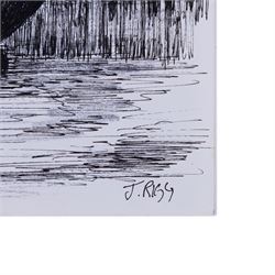 Jack Rigg (British 1927-2023): Boat Sketches, two pen and inks signed, one with further sketches verso, 21cm x 28cm (2) (unframed)