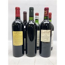 Mixed red wines, to include Chateau Leoville Poyferre, 2006, Saint Julien, Chateau Cos D'Estournel, 1975, St. Estephe, Chateau Branaire Ducru, 2016, Saint Julien etc, various contents and proof (6)