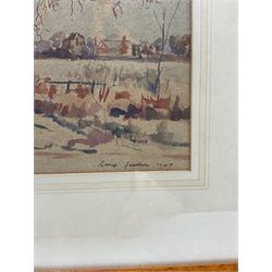 George Jackson (British 1898-1974): Tree in Winter, watercolour signed and dated 1947, 37cm x 27cm 
Notes: Jackson was a member of the Castle Bolton Group along with friends Fred Lawson, Muriel Metcalfe, and George Graham.