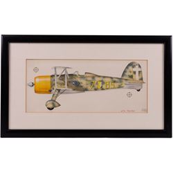 John Batchelor (British 1936-2019): Aircraft Studies, set of eleven gouaches variously signed and inscribed, max 35cm x 52cm (11)