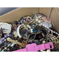 Large collection of mainly costume jewellery with some silver jewellery and watches to include Maurice Lacroix