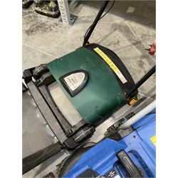 Hyundai 40V Li-Ion battery lawnmower, (no charger), and 400w corded lawn raker - THIS LOT IS TO BE COLLECTED BY APPOINTMENT FROM DUGGLEBY STORAGE, GREAT HILL, EASTFIELD, SCARBOROUGH, YO11 3TX