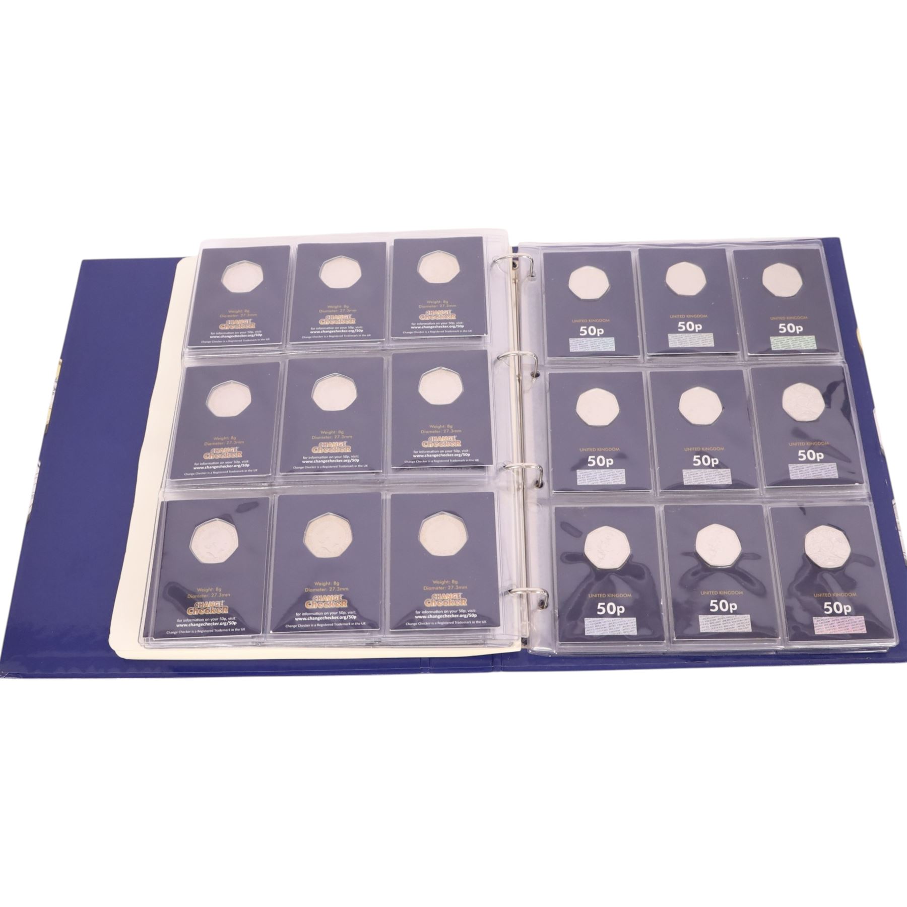 Queen Elizabeth II commemorative coins, mainly fifty pence coins, including BUNC and SYO examples, Westminster coin collections, DateStamp boxed set, etc, housed in ChangeChecker album and loose