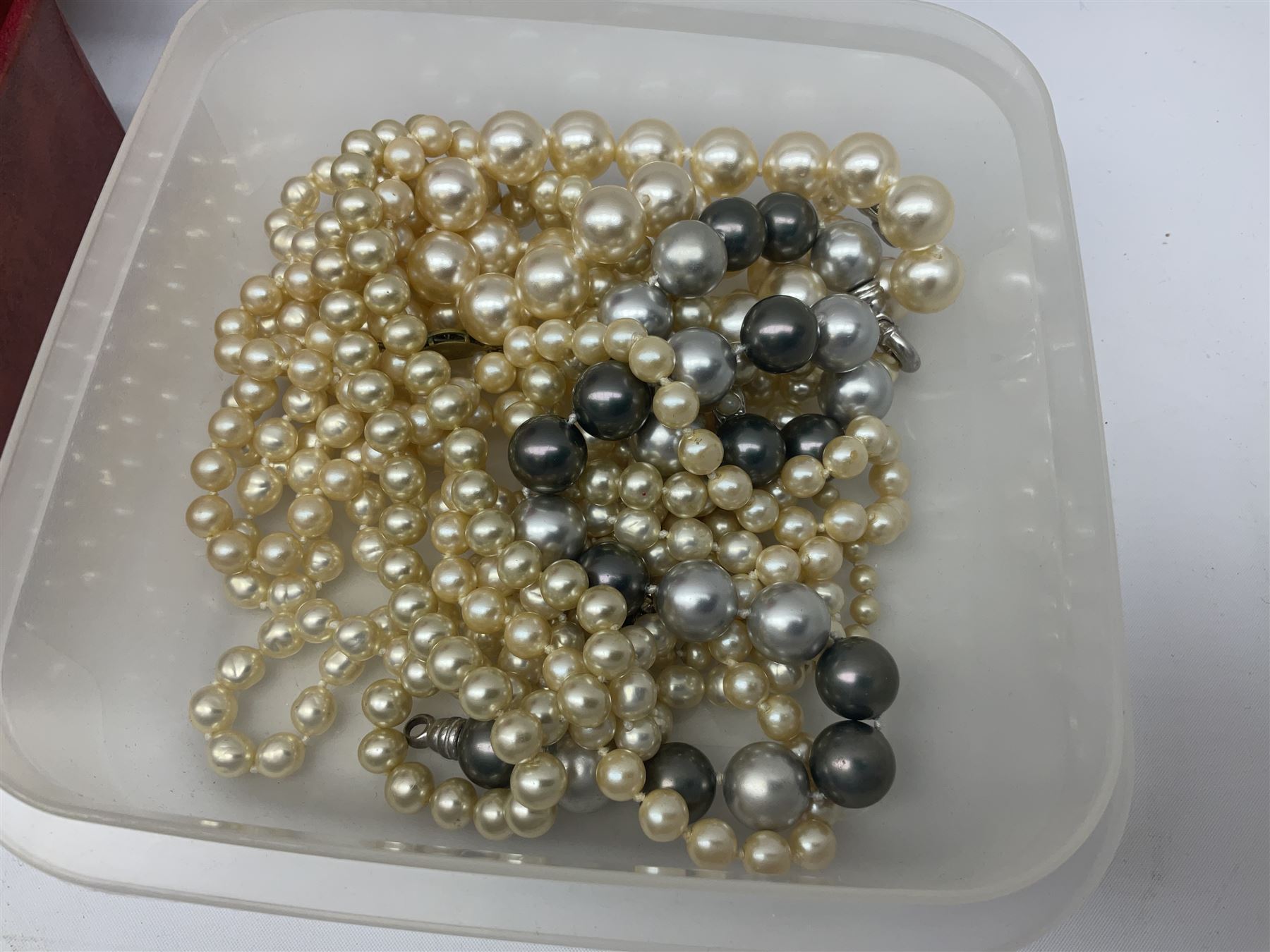 Quantity of costume jewellery to include watches, necklaces, earrings etc