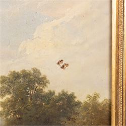 William Lara (British fl.c.1840-1860): Harvest Landscape, oil on canvas unsigned 60cm x 50cm 