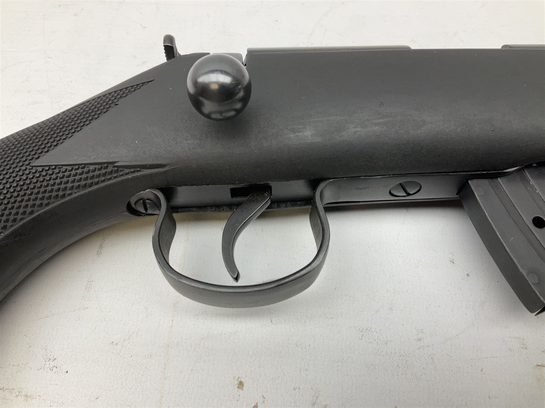 Puma Rifles Hunter bolt-action .22 Long Rifle the 36cm shortened barrel threaded for sound moderator, plastic synthetic stock, serial no.1050840 L83.5cm FIREARMS CERTIFICATE REQUIRED OR RFD