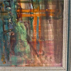 Lilian Marguerite Harrison (Yorkshire 20th Century): 'Mediaeval', oil on board signed, titled on National Society exhibition label verso, 55cm x 38cm 
