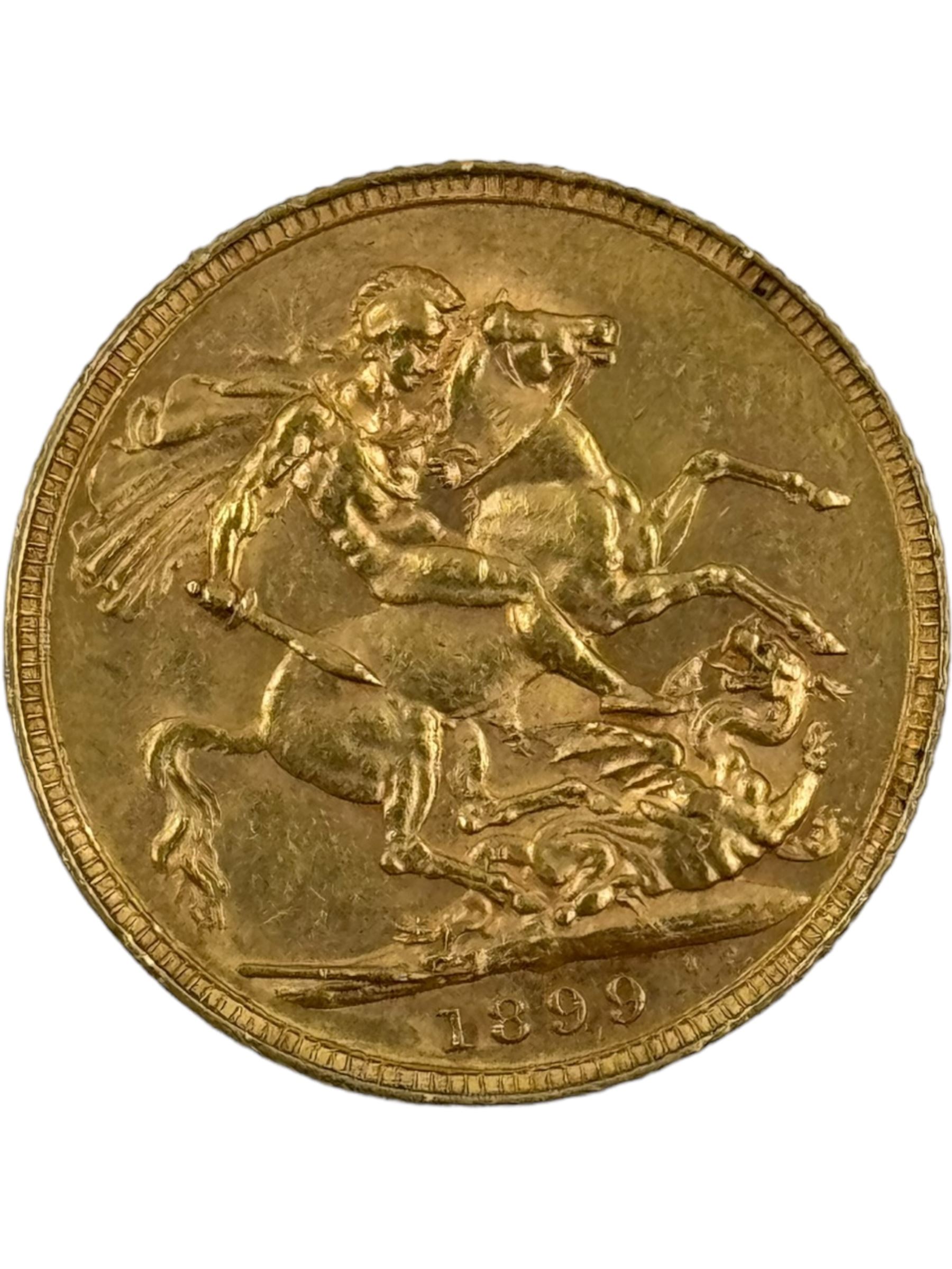 Queen Victoria 1899 full gold sovereign coin