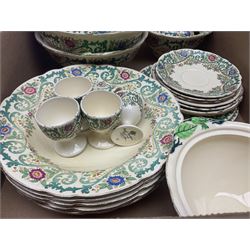 Royal Cauldon Evesham pattern dinner wares, including dinner plates, tureens, egg cups, bowls, sides plates and saucers