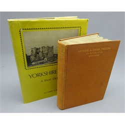  Whitley, William T: Artists and Their Friends in England 1700-1799 vol1, pub. Medici Soc, 1928, cloth gilt, Turnbull, Harry: Artists of Yorkshire, A Short Dictionary (Artists born before 1921), pub.1976, with d/w, 2vols   