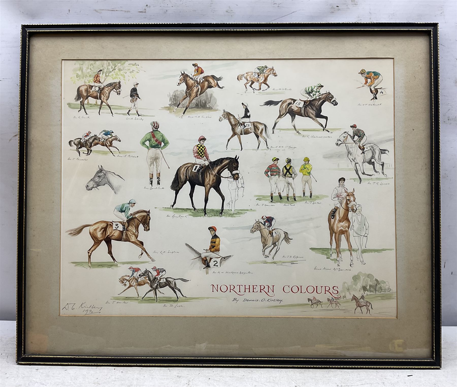 Dennis Campbell Kirtley (British 1924-2011): 'Northern Colours' and 'Stud and Stable', pair watercolours and pencil signed and dated 1970 and 1970, 41cm x 53cm (2)