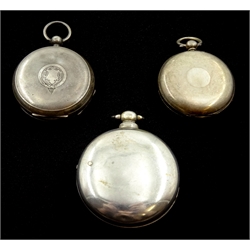 Victorian pair cased pocket watch by W. Hill, Whitby No.7008, case by Vale & Rotherham (probably), Birmingham 1834, Waltham Mass silver pocket watch No.7519269 retailed by H. A Spiegelhalter, Whitby and a J. W Benson silver pocket watch (3)