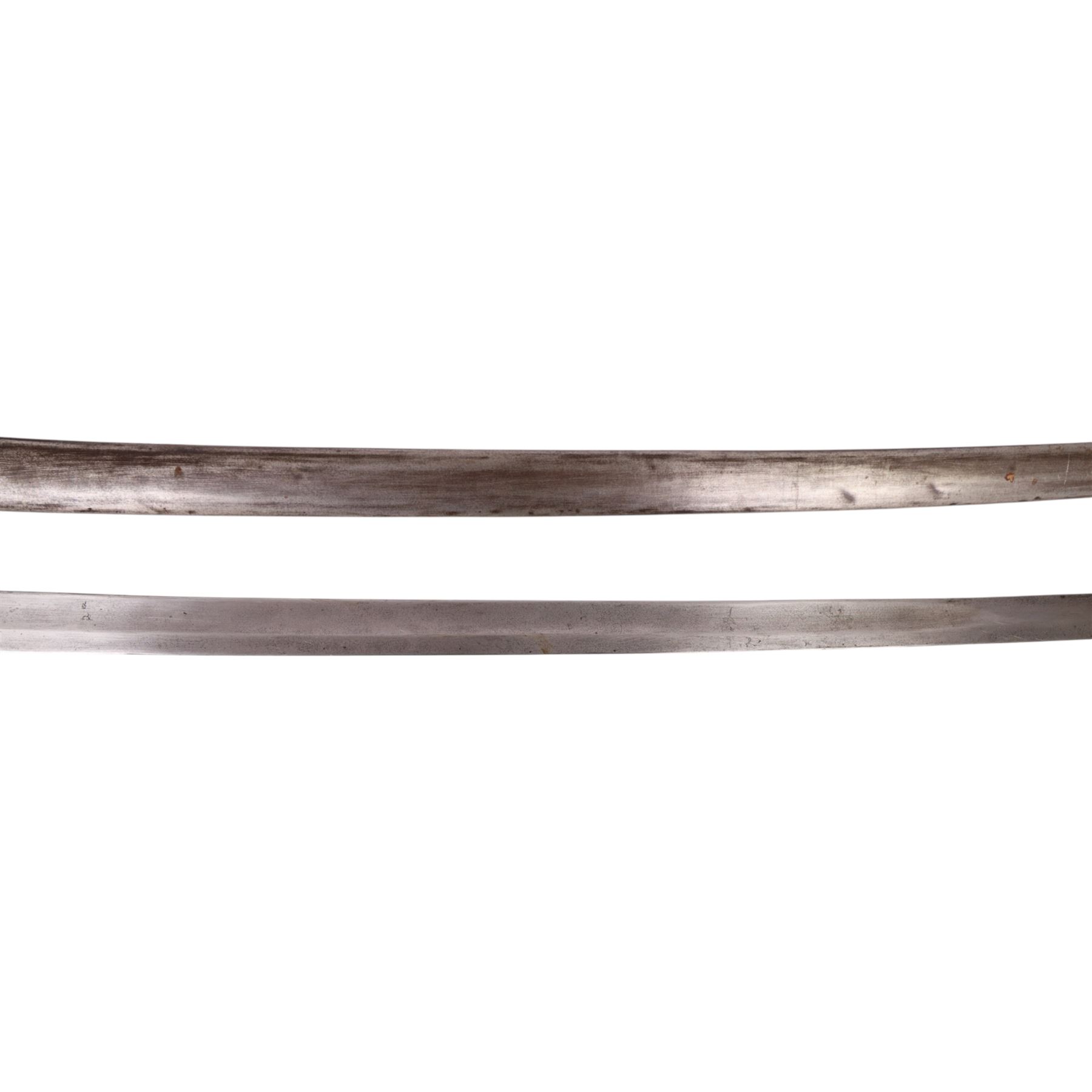Sword, the 86cm single edged blade marked Toledo with metal scabbard, together with  Yataghan bayonet