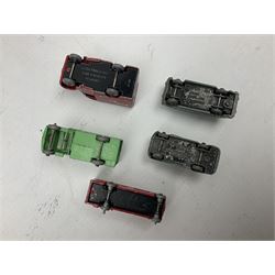 Budgie - five unboxed and playworn die-cast commercial vehicles comprising Scammell Scarab with BR Semi-Trailer, Volkswagen Pick-Up, Towing Tender & Breakdown Truck, Highwayman Transporter No.326 and Routeman Pneumajector No.322; Morestone G&E Wood open lorry and Petrol Tanker; nine early Lesney models; and small quantity of others by various makers