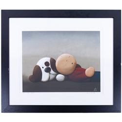 Richard Buckley (British Contemporary): 'Dog Tired', limited edition print signed titled and numbered 32/75 in pencil 28cm x 35cm 