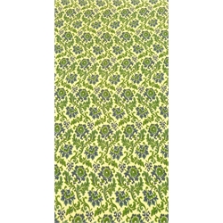  Furnishing/ upholstery fabric heavy weight cotton weave floral fabric, W140cm x L176cm and a Damask heavy weaved fabric in green tones, W112cm x L240cm  