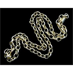 9ct gold cable link necklace, hallmarked
