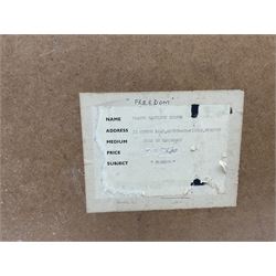 Gladys Hamilton Cooper (British 1899-1975): 'Freedom' - Wild Horses, oil on board, signed titled and dated 1957 verso 61cm x 76cm (unframed)